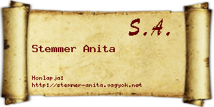 Stemmer Anita névjegykártya